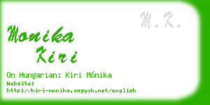 monika kiri business card