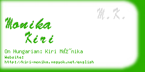 monika kiri business card